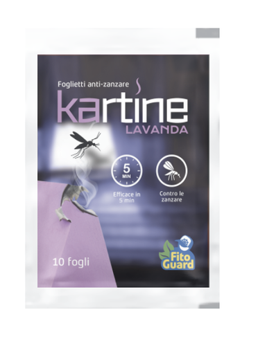 KARTINE INSETTICIDA IN FOGLI PER INTERNI CONTRO LE ZANZARE (LAVANDA)