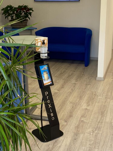 PIANTANA PORTA DISPENSER GEL LAVAMANI + PORTAGUANTI